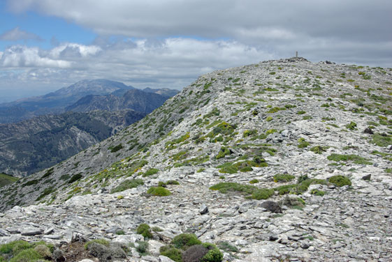 Foto des Gipfels des Navachica, Sierra Almijara, Andalusien