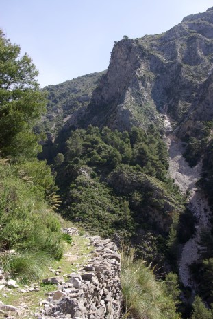 Foto des Barranco de Cazadores in der Sierra de Almijara